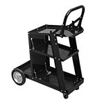 Togarhow Welding Cart Welder Trolley 3 Layers Tiers Heavy Duty for MIG Stick TIG Plasma Cutter Gas Tanks w/Safety Chain