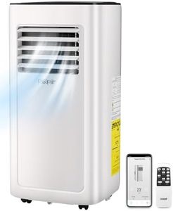 pasapair 8000 BTU Portable Air Conditioner, Quiet AC Unit for for Rooms up to 320 Sq.Ft, 4-IN-1 Cooling Fan with Remote/WiFi/Alexa, Dehumidifier for Home, Office, 24H Timer & Easy-Install Window Kit