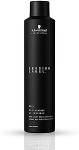 Schwarzkopf Session Label Super Dry Flex Hairspray for Workable Hold Control, 300 milliliters