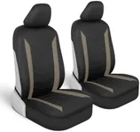 Motor Trend SpillGuard Seat Covers for Cars Trucks SUV – Beige Seat Covers with Waterproof Neoprene Lining, Automotive Car Seat Covers for Front Seats Only, Forros para Asientos de Carro