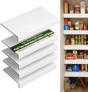 5 Pack 48x16in Wire Shelf Cover for Pantry, Closet, Kitchen – Waterproof PVC Wood-Look Wire Rack Covers for Shelves, Multiple Sizes Available,No-Tool Installation