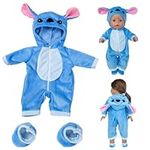 Doll Clothes Accessories Costume Jumpsuit Doll Clothes American 43cm Girl Doll Outfits, for 18 Inch New Born Baby Dolls