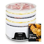 COSORI Food Dehydrator, Quiet Cooking, 48H Timer, Temperature Control, for Fruit, Meat, Dog Treats, Herbs, and Mushrooms, Auto Shut Off, 350W Dryer Machine with 5 BPA-Free Trays, 50 Recipes