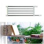 Baoyouni Closet Tension Shelf & Rod, Bathroom Kitchen Garage Telescopic Storage Rack, Expandable Adjustable Separator Wardrobe Cupboard Space Saving Divider, Ivory, 46''-74''