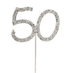 Sparkly Diamante Cake Topper Number 50 Sale Price