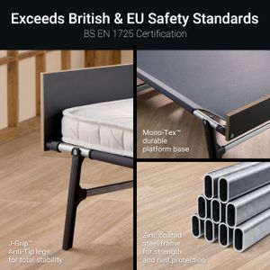 JAY-BE Single Folding Bed – GP80 Compact Guest Bed
