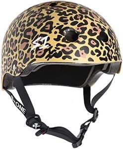 S1 Lifer Helmet for Skateboarding, BMX, and Roller Skating - EPS Fusion Foam, CPSC & ASTM Certified - Tan Leopard Matte Small (21")