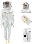 benefitbee Ventilated Beekeeper Suit with Gloves Magnetic Tool Clip - Full Body Protective Beekeeping Suit for Men Women - Breathable & Lightweight Beekeeper Suit for Beekeepers(XXXXL)