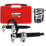 Abn Coil Spring Compression Tools - 2pc Durable Coil Spring Clamps Strut Spring Compressor Tool Set with Safety Guard