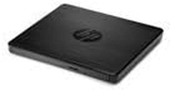 HP External Portable Slim Design CD/DVD RW Write/Read Drive, USB, Black (F2B56AA)