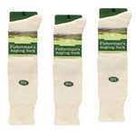 3 Pairs Fisherman's Angling Socks Boot Wool Country Fishing Socks , 6-11, Cream