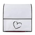 kwmobile Cover Compatible with KitchenAid 4,3-4,8 litre - Cover with Design - Brushed Heart Black/White