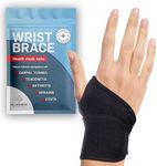 Dr. Arthritis Essentials Wrist Brace/Wrist Support Wrist Wraps, Carpal Tunnel Wrist Brace for Night Support, Wrist Brace for Wrist Pain, Hand Brace & Wrist Guard for Left & Right Hand (Black - Single)