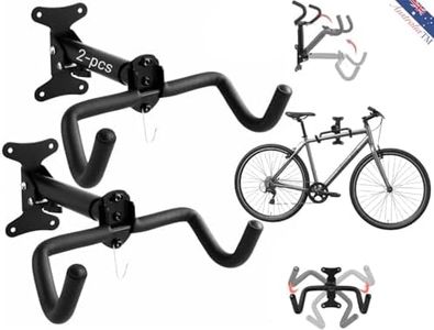 2 Pack Bike Rack Wall Mounth, Horizontal Wall Mounted Bike Stand Garage Storage Holder, Space Saving Bike Hanger, Bicycle Hook for Ebike Mountain Road Kids Bike