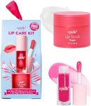 epielle Lip Care Kit | Lip Glow Oil Cherry (6mL) + Lip Sugar Scrub (20g) | Hydrate & Exfoliate for Soft, Smooth Lips | 2-Piece Set for Daily Lip Care