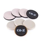 CO-Z Furniture Sliders, 8 Pack with 4 Plastic and 4 Felt Sliders for Hardwood Floor Tiles Carpet, 3.5 Inch Reusable Round Furniture Protectors Glides for Home Office Furniture Moving Chair Legs