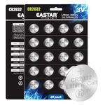 EASTAR BTS CR2032 Lithium Battery - 3V Coin Batteries CR2032 with High Capacity for Car Remote Key (20 Pack), Improved Long-Lasting, 3 Volt Button Cell Battery & Coin Battery for Key Fobs, AirTags