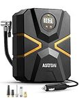 AstroAI Tire Inflator Air Compressor 12V DC, Digital Car Tire Pump 150 PSI, Preset Tire Pressure & Auto Shutoff, Electric Air Pump for Car Tyres, Bicycles, Other Inflatables, Yellow