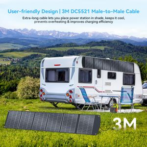 Ecosonique 400W Portable Solar Panel – Foldable Solar Suitcase with Kickstands, Multi-Output for Power Stations, RVs, Camping
