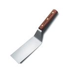 Traditional S8696-PCP 6" x 3" Hamburger Turner with Wood Handle