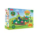 Funskool Fundough Playset Farm Set, Farm Themed Pretend Play, 4 tubs of Dough, Toys for Kids, Shaping, Sculpting, 3 Years and Above, Multicolour