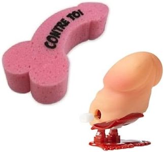 Maelsa® Lot Farce et Attrape Éponge de Bain Zizi + Zizi Sauteur/Quequette sauteuse - Idéal Cadeau Anniversaire Noël EVJF