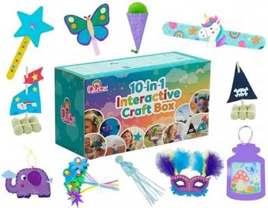 QuTZ Craft Kits for Kids Ages 4-8, 10-in-1 Toddler Craft Box, Build Projects That Glow, Float, Wearable and Playable, No prep and no Clean-up, Art and Crafts Supplies for Kids 4 5 6 7 8 Year Old