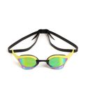 ARENA Unisex Cobra Ultra Swipe Racing Swim Goggles for Men and Women Swipe Anti-Fog Technology Polycarbonate Mirror Lens, Emerald/Cyber Lime