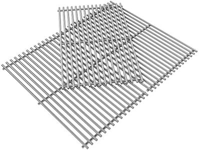 SafBbcue 66089/66097 18.75" Stainless Steel Cooking Grates Replacement Parts for Weber Genesis II E-410 S-410 E-435 S-435 Genesis II LX E-410 LX E-440 Genesis II LX 440 SE-410 Grill Grid & Grate