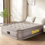 REACH HOPE Air mattress with integrated pump, plug-in electric pump, self-inflating air mattress, blown travel bed, comfortable air mattress for home rentals, camping and guests.