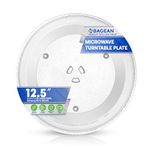 Microwave Plate Replacement 12.5” for GE WB39X10003 Samsung DE74-20015G Microwave Glass Plate - Rotating Glass Microwave Turntable Plate Oven Spinning Dish Tray For Better Reheating and Cooking