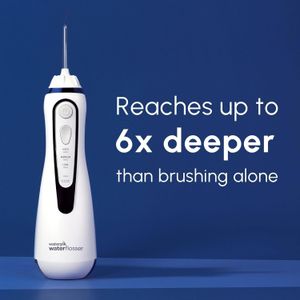 Waterpik Cordless Water Flosser – White, Portable Dental Cleaner
