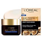 L'Oreal Paris Night Face Moisturizer Cream, Age Perfect Cell Renewal, with Antioxidant Recovery Complex + Vitamin E, Smoothes the look of Wrinkles for Firmer looking Skin, Skincare, 50 mL