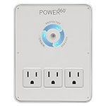 Panamax P360 Dock 6-Outlet Wall Tap/Charging Station, White, 6.8" x 2.9" x 5"