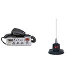 Uniden PC68LTX 40-Channel CB Radio | K40 Model K-30 35" Magnet Mount Stainless Steel CB Antenna (300 Watts)