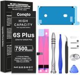 [7500mAh] Battery for iPhone 6S Plus, Conqto New Upgrade Ultra High Capacity 0 Cycle Battery Replacement for iPhone 6S Plus A1634,A1687,A1699 with Full Set Repair Tool Kit, Adhesive & Instructions