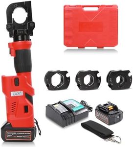 GKV Press Tool 18V Electric Crimper,Press Tool for Copper Pipe with 3 Jaws (1/2" 3/4" 1"), Includes 2×4Ah Batteries & Fast Charger (4063-D)