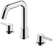 GAOMON Bathroom Faucets for Sink 3 Hole - Chrome Bathroom Faucet with Pop-up Drain, 8 Inch Widespread Bathroom Sink Faucet 2-Handles, Modern Vanity Faucet with Supply Lines