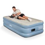 Dellonda Single High Raised Air Bed with Built-In Electric Pump & Carry Bag - DL146