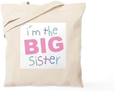 CafePress I'm The Big Sister Tote Bag Reusable Natural Beige Canvas Shopping Bag