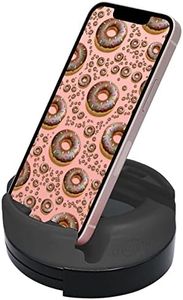 GoDonut 360 Swivel – Smartphone and Tablet Stand and Desk Organizer with 360 Degrees Device Rotation - Compact and Portable for Travel, Office and Home - Black - Made in USA