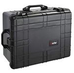 XL 24.64" Protective Roller Camera Hard Case Water and Shock Resistant w/Foam (Black) by Eylar