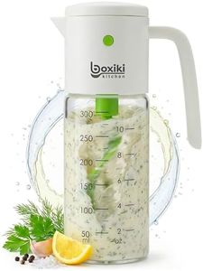 Boxiki Kitchen Salad Dressing Mixer Bottle – Leakproof Glass Shaker with Measurements | Easy Blend Oil & Vinegar Dispenser for Healthy Homemade Sauces, Marinades & Vinaigrettes