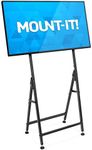 Mount-It! Portable TV Display Stand [Fits 33" - 55"] Flat Screen Mount, Adjustable, Foldable, Digital Signage Floor Stand, VESA Bracket Mounted for Monitors (Matte Black)