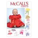 McCall Pattern Company McCall's Pattern MC7066 OSZ,Clothes and Accessories for 11",12" and 15",16" Baby Dolls, One Size, Off White