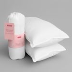 Sohum® Luxury Natural Goose Down Feather Pillow- 75% Down 25% Feather Filled Ultra Soft,100% Breathable Cotton Shell, Ideal for Side & Back Sleepers- (Standard 17"x27")- Firm, Pack of 2