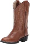 Old West Kids Boots Unisex Round Toe Western Boot (Toddler/Little Kid) Tan Canyon Boot 13.5 Little Kid M