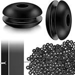 Frienda 300 Pcs 1/8" 5/32" Black Level Wheel Protector Sleeve Cable Railing Rubber Grommet Cable Railing Tools Rubber Cable Railing Kit for Protective Outdoor Indoor Level Metal Cable Posts