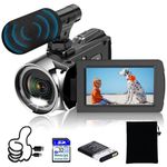 Windancy Video Camera FHD 1080P 48MP 4K Camcorder for YouTube, Video Vlogging Camera Recorder 18X Digital Zoom 3.0 Inch 270 Degree Rotation IPS Screen Camera Camcorder