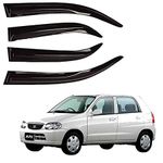 YUVA AUTO Premium Unbreakable Car Window Door Visor/Rain Guard/Wind Deflector Compatible with (Alto lxi (Old Model))